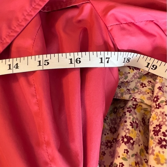 COLE Haan pink double breasted raincoat/trench coat, XS - Picture 5 of 12